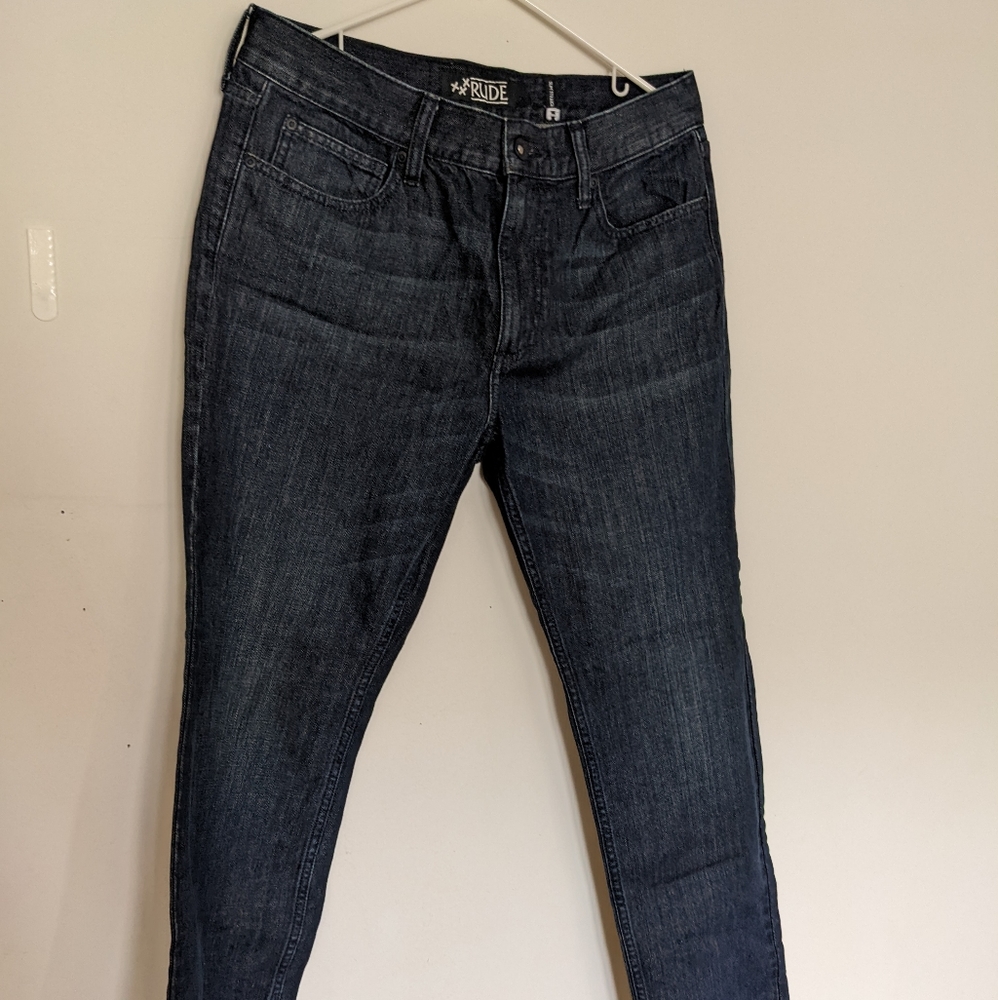 RUDE Denim Straight Leg Dark Wash